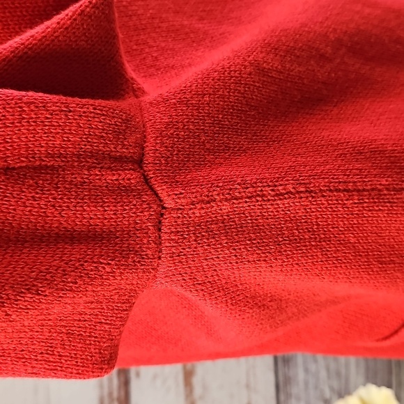 1901 NORDSTROM RED LONG SLEEVE OPEN FRONT KNIT CARDIGAN - Picture 9 of 13